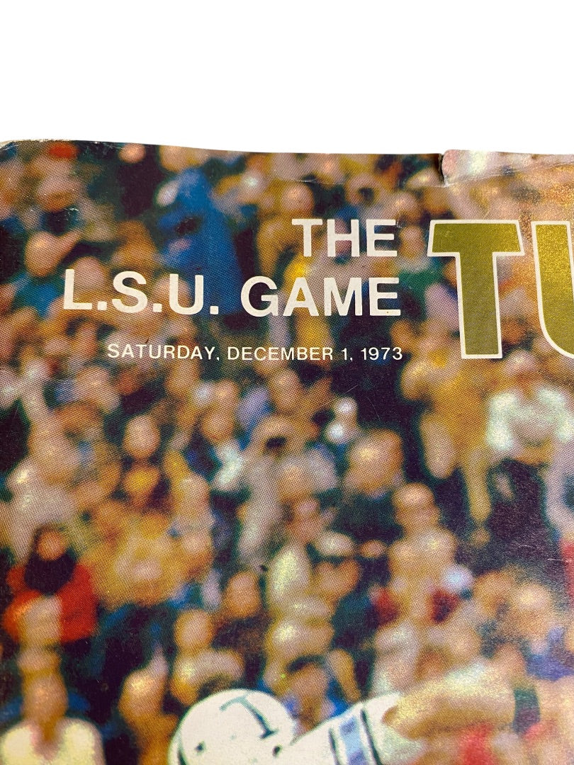 1973 LSU v Tulane Football Program Mike Miley Brad Davis Steve Foley Robiskie