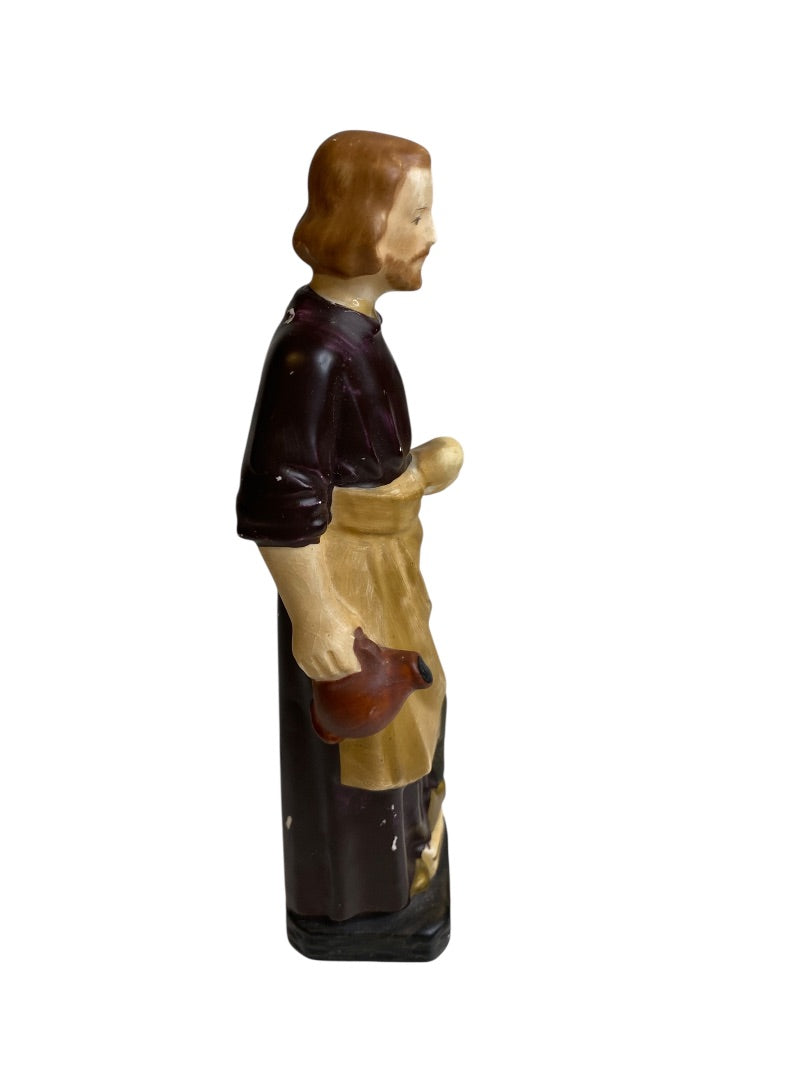 Vintage St Joseph the Worker Figurine Catholic Ceramic 7" Japan