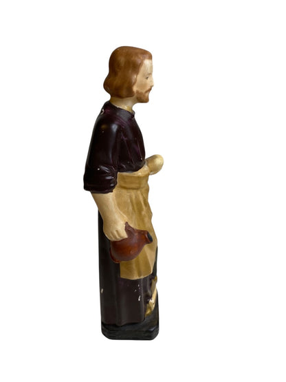 Vintage St Joseph the Worker Figurine Catholic Ceramic 7" Japan