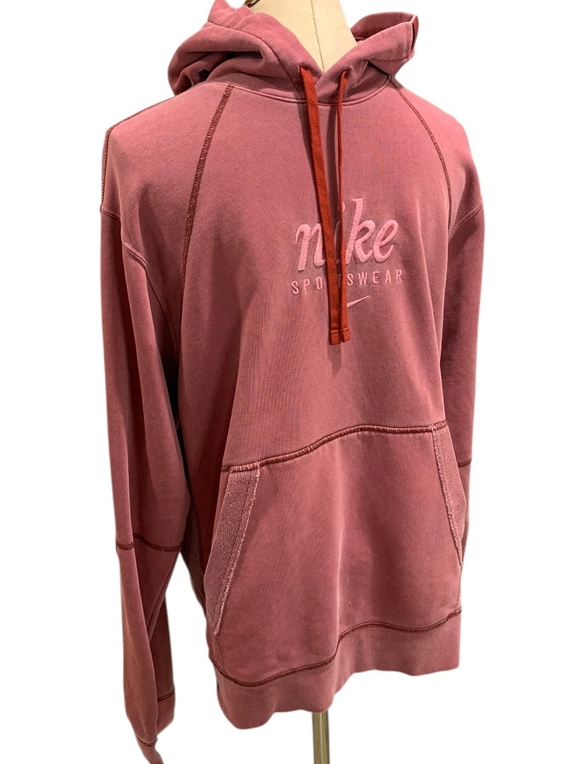 Medium Nike Mens French Terry Pullover Sweatshirt Hoodie Sweet Beet