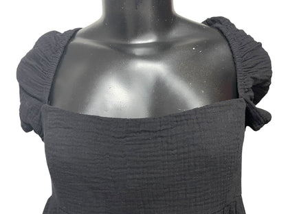 Size 12 Princess Polly 100% Cotton Lorna Romper Black New Off Shoulder