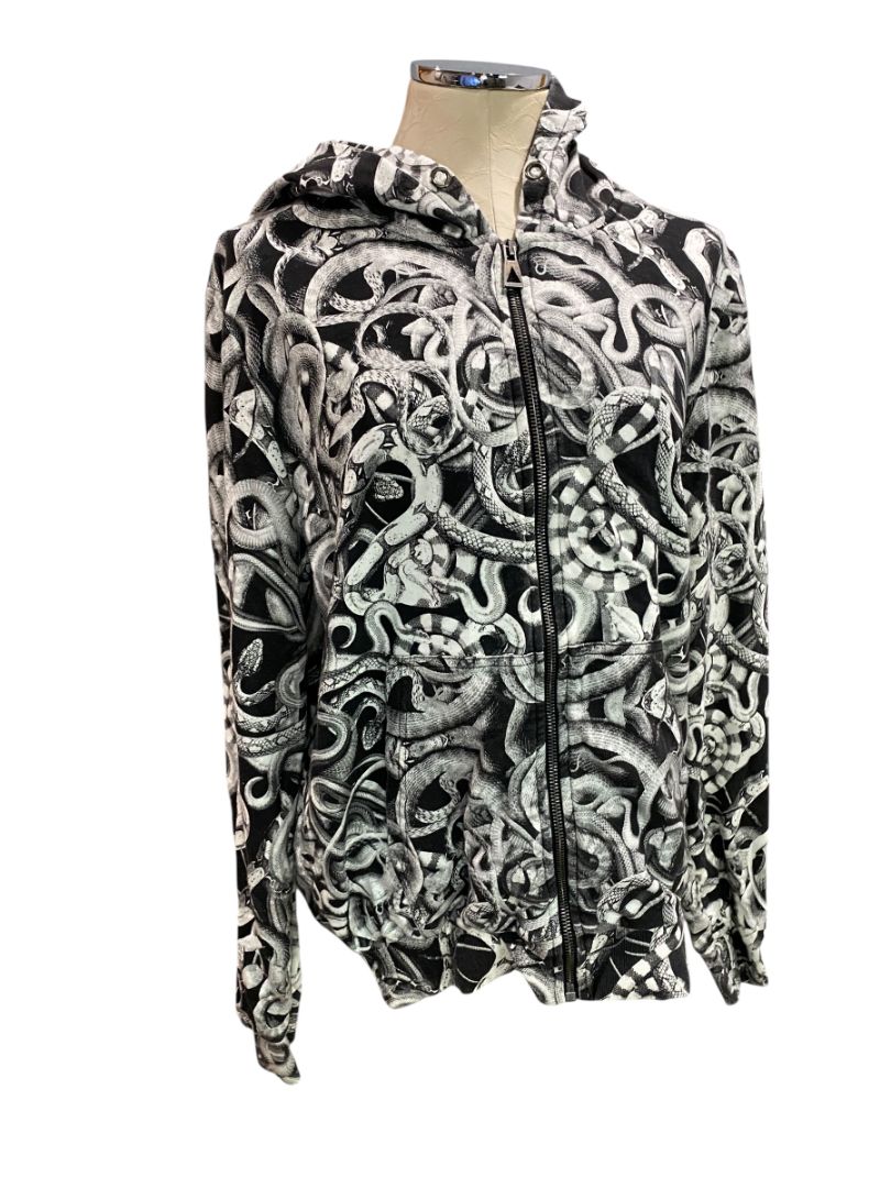 Medium ElevenParis Snake Print Hoodie Eleven Paris Life is a Joke