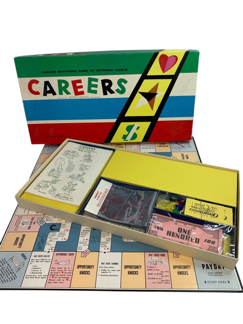 Vintage Careers Parker Brothers Board Game of Optional Goals