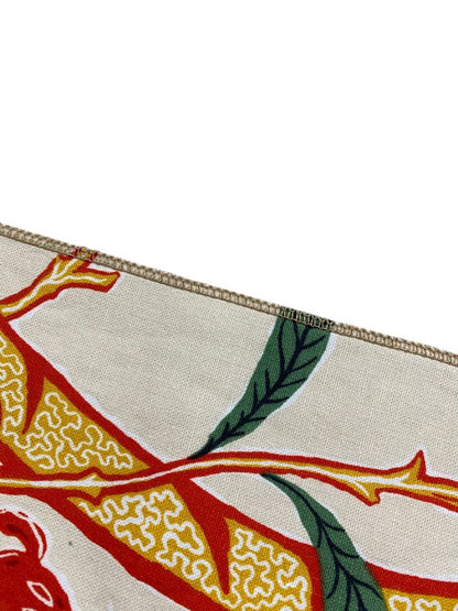 Brunschwig Fils 1 Piece Fabric Linen Cotton Blend 35 x 27.5" Selvage Flora Fauna