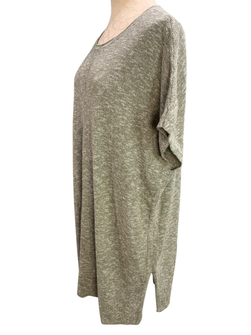 Size Large J.Jill Pure Jill Womens Gray Green Sweater Tunic Dress