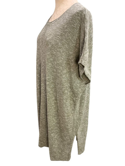 Size Large J.Jill Pure Jill Womens Gray Green Sweater Tunic Dress