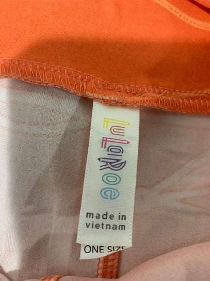 One Size LulaRoe Womens Leggings 3 Pair Assorted Orange Black