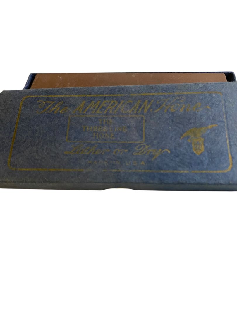 Vintage The American Hone Sharpening Stone The Three Line Hone USA Lather or Dry