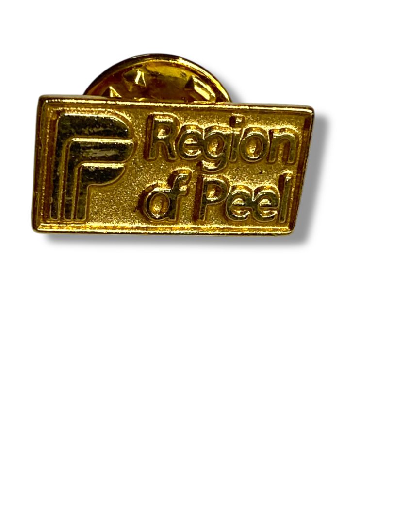 Vintage Region of Peel Goldtone Lapel Pin .6" Ontario Canada