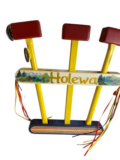 Vintage Traditional Noisemaker Wooden Matraca Gragger Personalized 13"