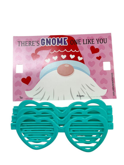 12 Count Classroom Valentine Cards Fun Heart Glasses New