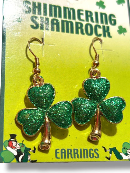 Silvertone Fishhook Pierced Earrings Floral Heart 2.5" Drop