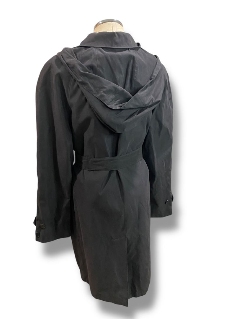 Size XL London Fog Womens Black Microfiber Overcoat Vintage