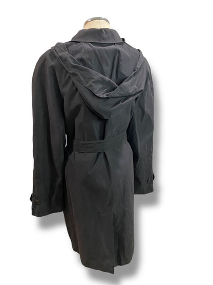 Size XL London Fog Womens Black Microfiber Overcoat Vintage