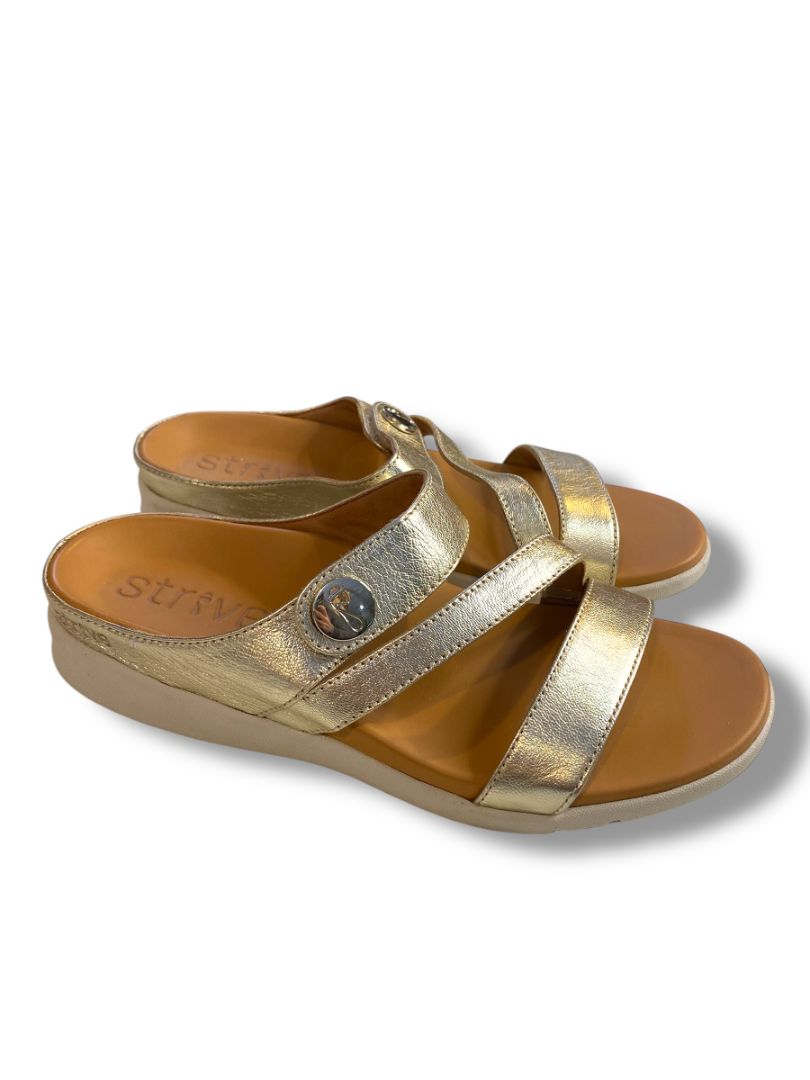 Size 8.5 Strive Womens Gold Womens Azore Sandals Comfort Walking