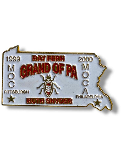 1999 Grand of PA Lapel Pin Ray Fern Ruth Snyder 1.25"