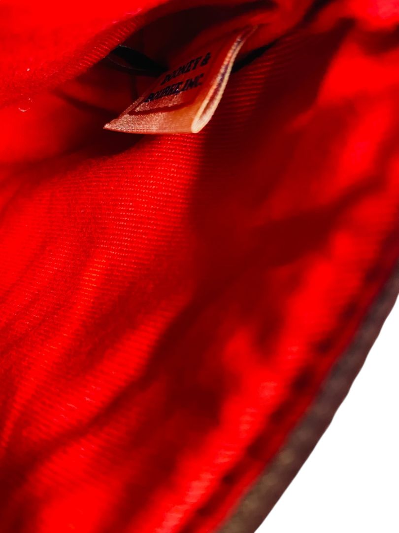 Vintage Dooney & Bourke Small Pouch Canvas Leather Light Lavender 6.5" x 4"