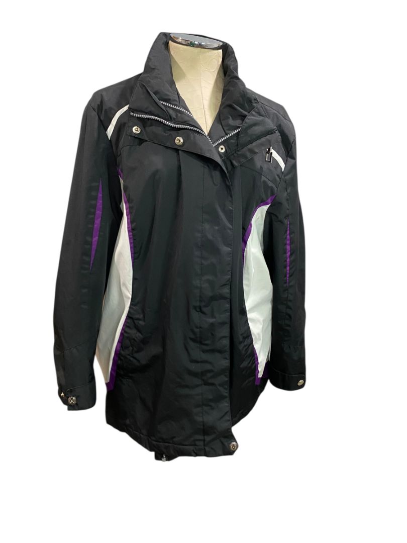 Size 2X Zero Xposur Womens Black Purple Coat Shell and Zip In Lining
