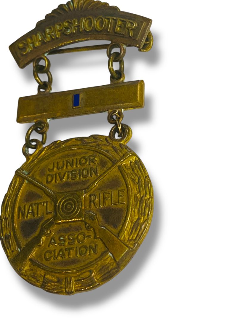 Vintage NRA Sharpshooter Junior Division Badge Pin Medal 2.25" Blackinton