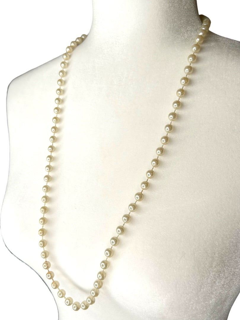 Strand of Faux Pearls 30" Necklace String No Clasp