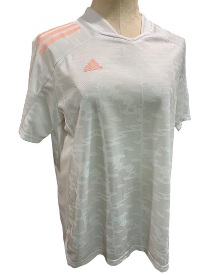 XL Adidas Women's New Condivo 21 White Glo Pink Jersey GL7725