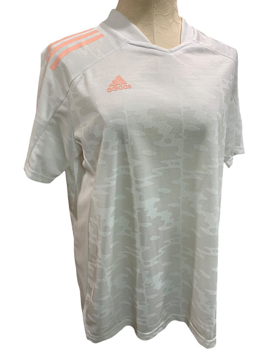 XL Adidas Women's New Condivo 21 White Glo Pink Jersey GL7725