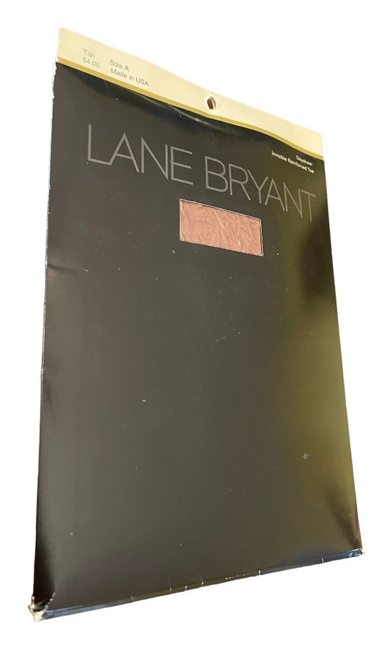 Size A Lane Bryant Daysheer Tan Invisible Reinforced Toe Pantyhose Plus Size