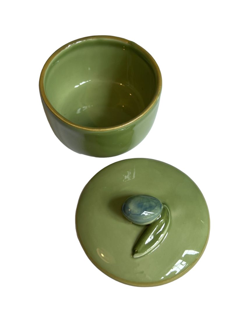 Crate & Barrel Italian Pottery Olive Serving Set