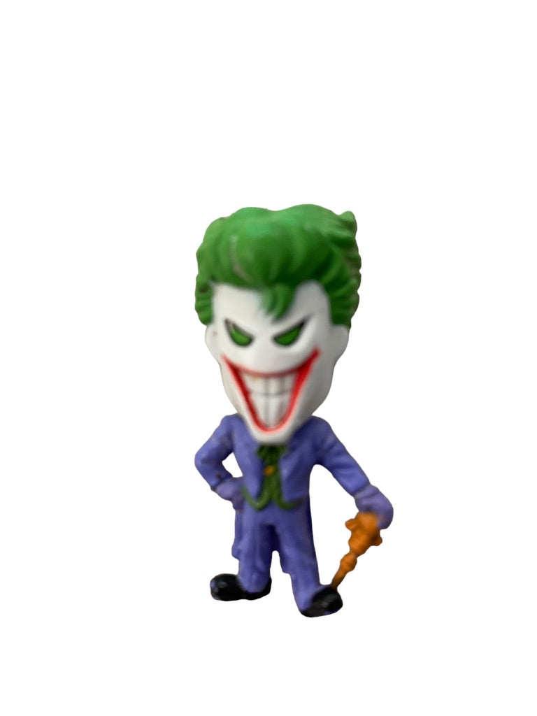 Miniature Joker Batman Action Figure Figurine 1.75"h PVC Leaning on Walking Stick