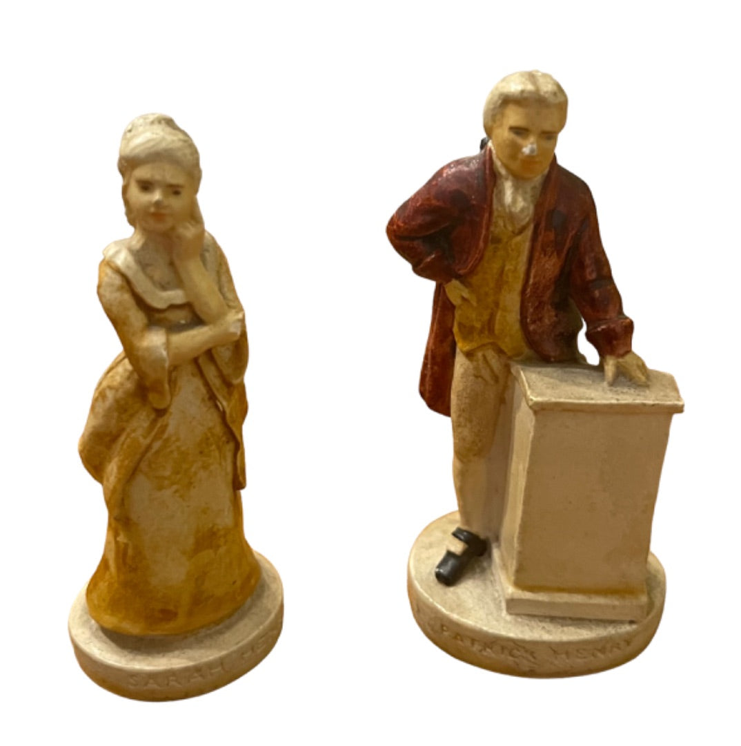 Patrick and Sarah Henry Sebastian Miniature Figurines Prescott W Baston 2.75"