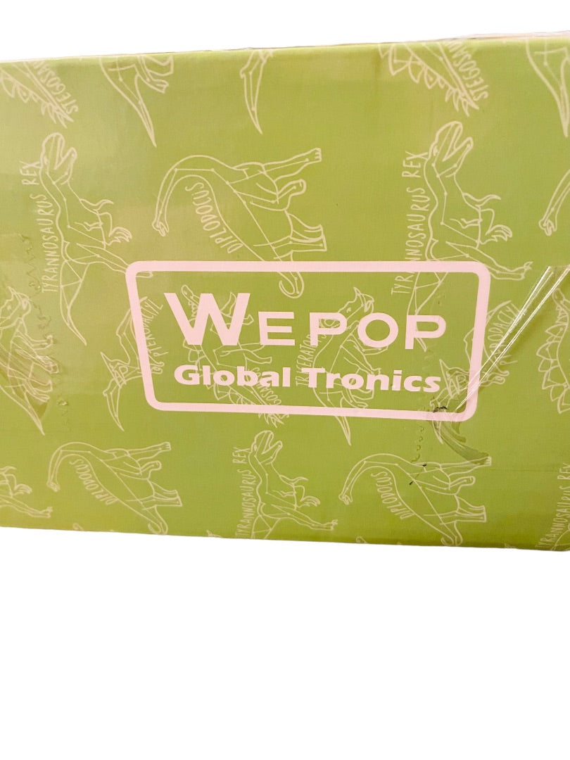 WePop 20 in Dino Pillow Blue New in Box 100% Cotton