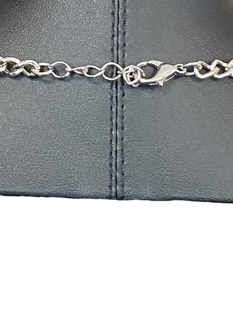 Silvertone Green Yellow 18-19" Statement Necklace Beaded Green Yellow