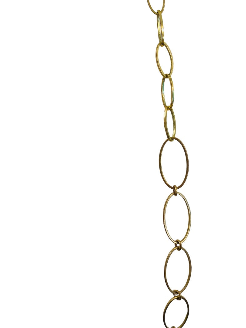 Goldtone Signed Alfani Link Necklace Lightweight Lobster Clasp 44"L