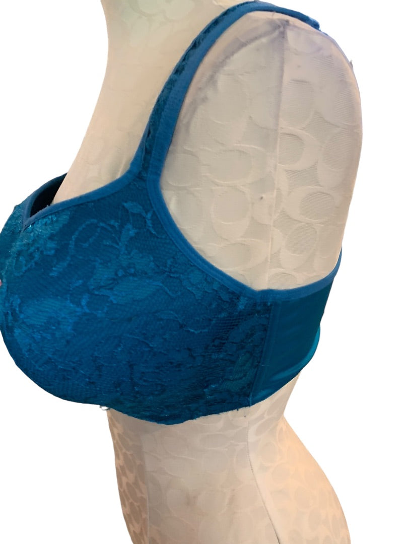 40DD Avenue Body Teal Lace Underwire Bra Padded Adjustable Strap