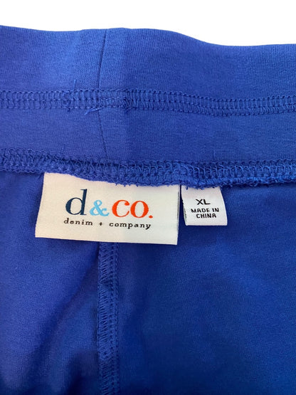 XL D & Co Womens Blue Pull On Skort Pockets Skirt Shorts