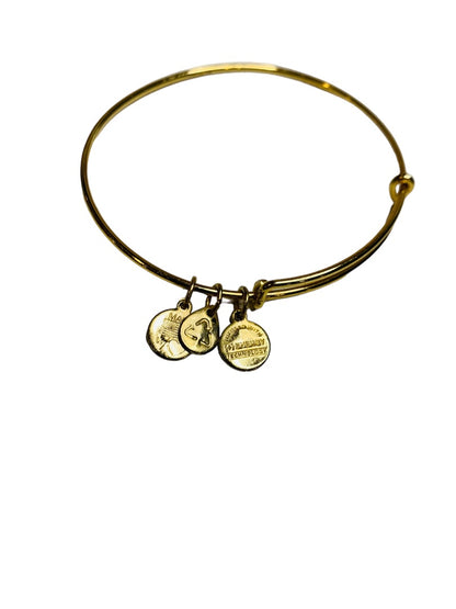 Alex and Ani Goldtone Adjustable Bangle Charm Bracelet