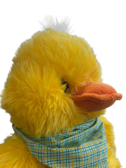 FAO Schwarz Yellow Duckling Bandana 15" Orange Feet Beak Yellow Body