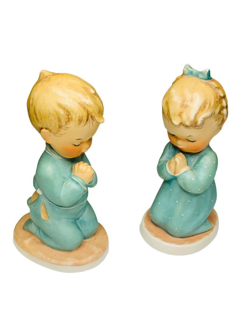 Goebel Figurines Bless Us All A Childs Prayer Boy Girl West Germany Vintage 1960s TMK-4