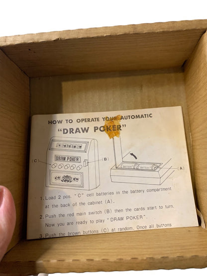 Set of 2 1971 Waco Cordeless Electronic Full Automatic Draw Poker Not Tested In Box Directions