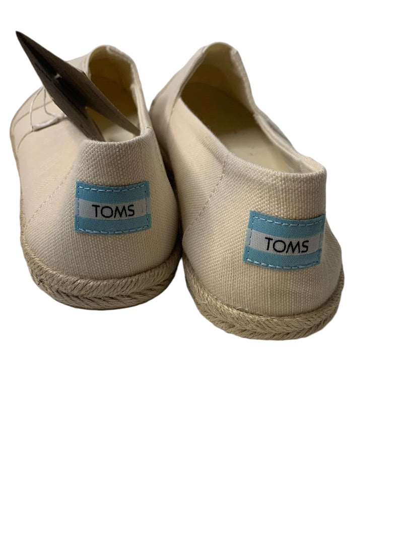 Size 10 TOMS Womens New Shoes Alpargata Rope Natural Recycled Slubby Cotton Woven