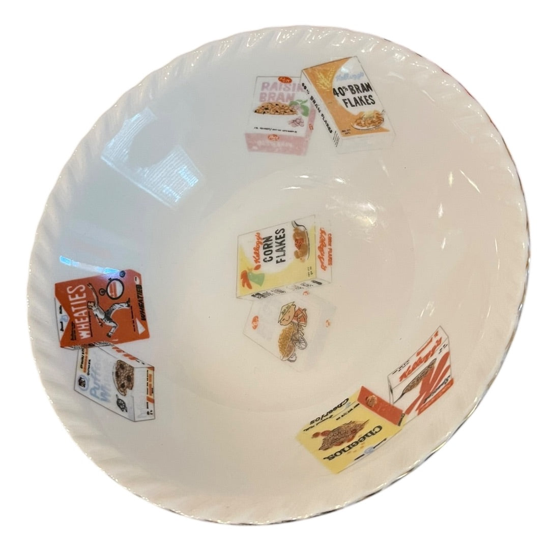 1960s Kelloggs Collectible Ceramic Cereal Advertising Bowl 7 Inch