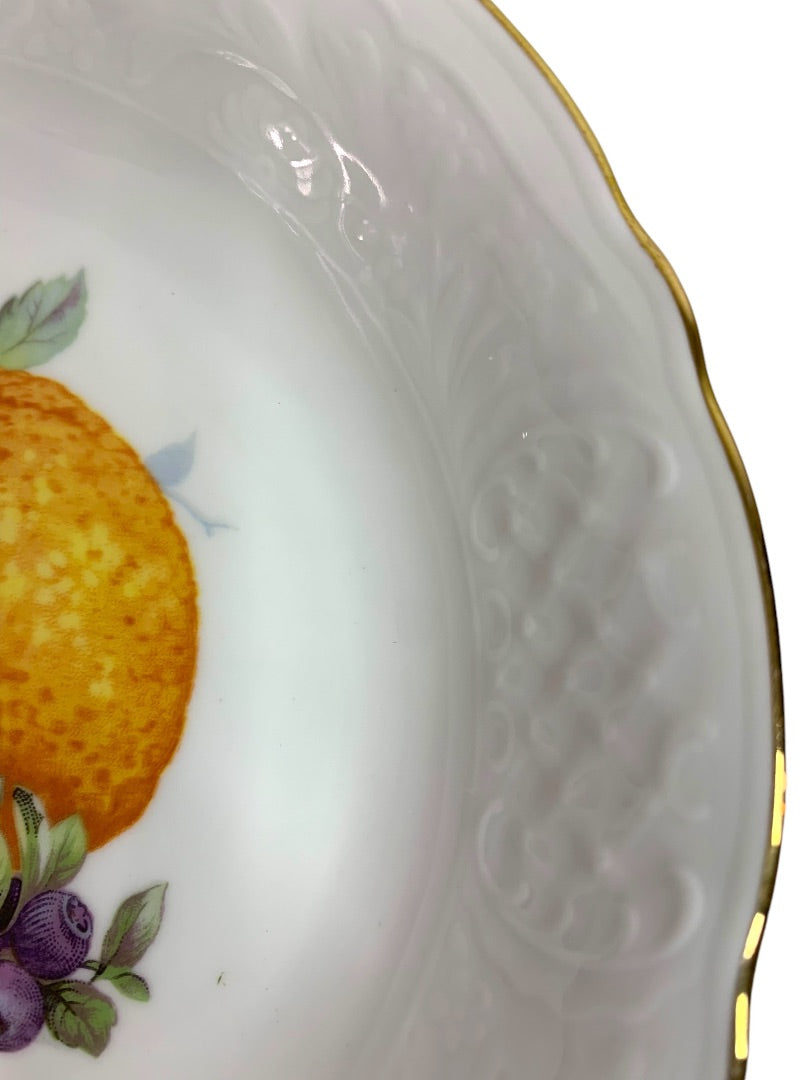 Vintage Schumann Arzberg 8" Bowl Orchard Orange Gold Trim