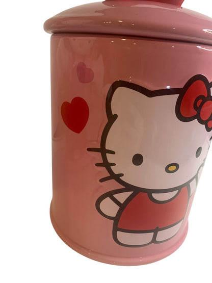 Hello Kitty Ceramic Cookie Jar Canister Pink Sanrio 2012