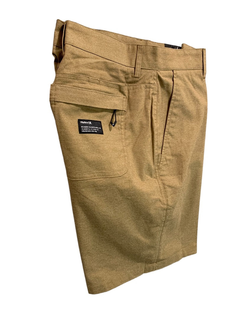 Size 30 Hurley Mens New Dri Vapor Chino Brown 19" Shorts