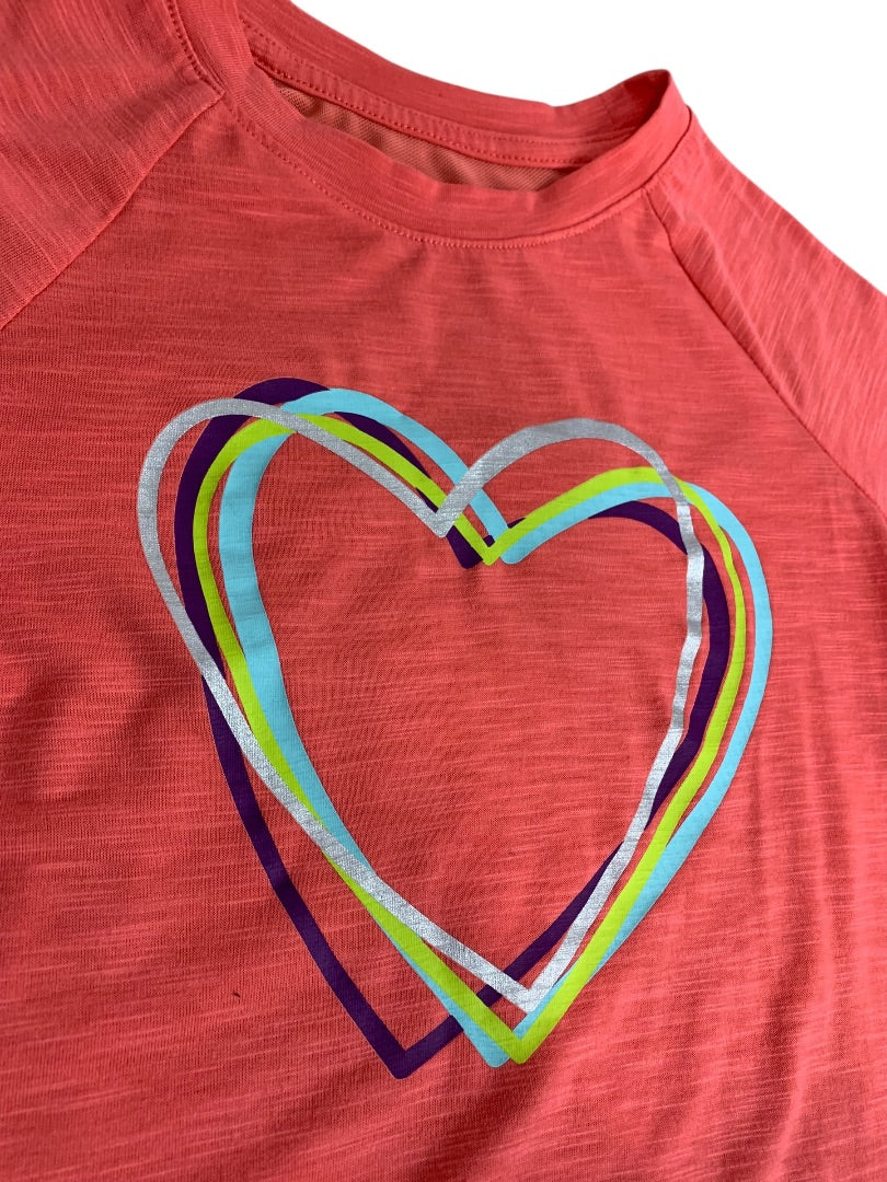 Size 7/8 Members Mark Girls Youth Active Tee Tshirt Heart