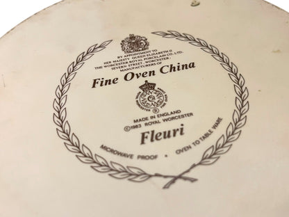 Royal Worcester Fine Oven China Fleuri 1983 Lidded Casserole 1 Quart