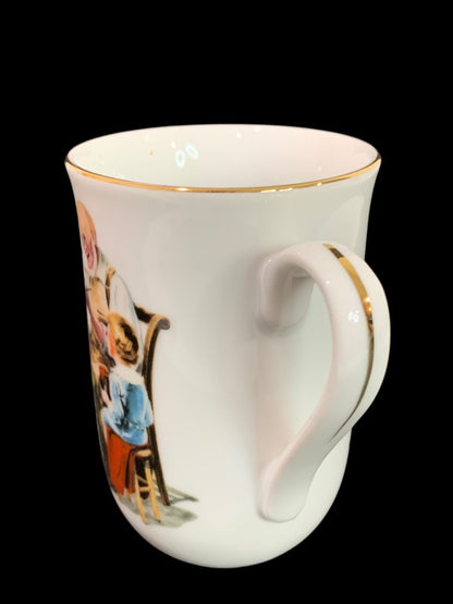 1982 Norman Rockwell Museum Collection Mug Gold Trim "The Toymaker"