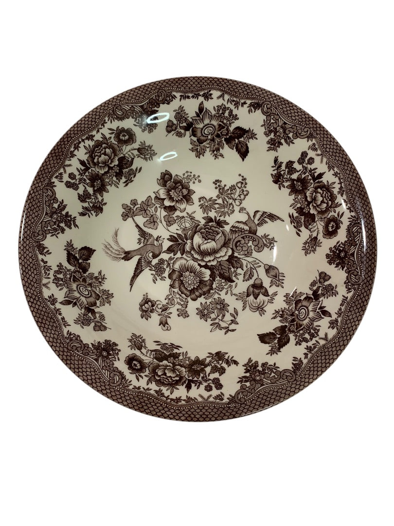 Royal Stafford Asiatic Pheasant Serving Bowl Brown 10.25 Inch Diameter