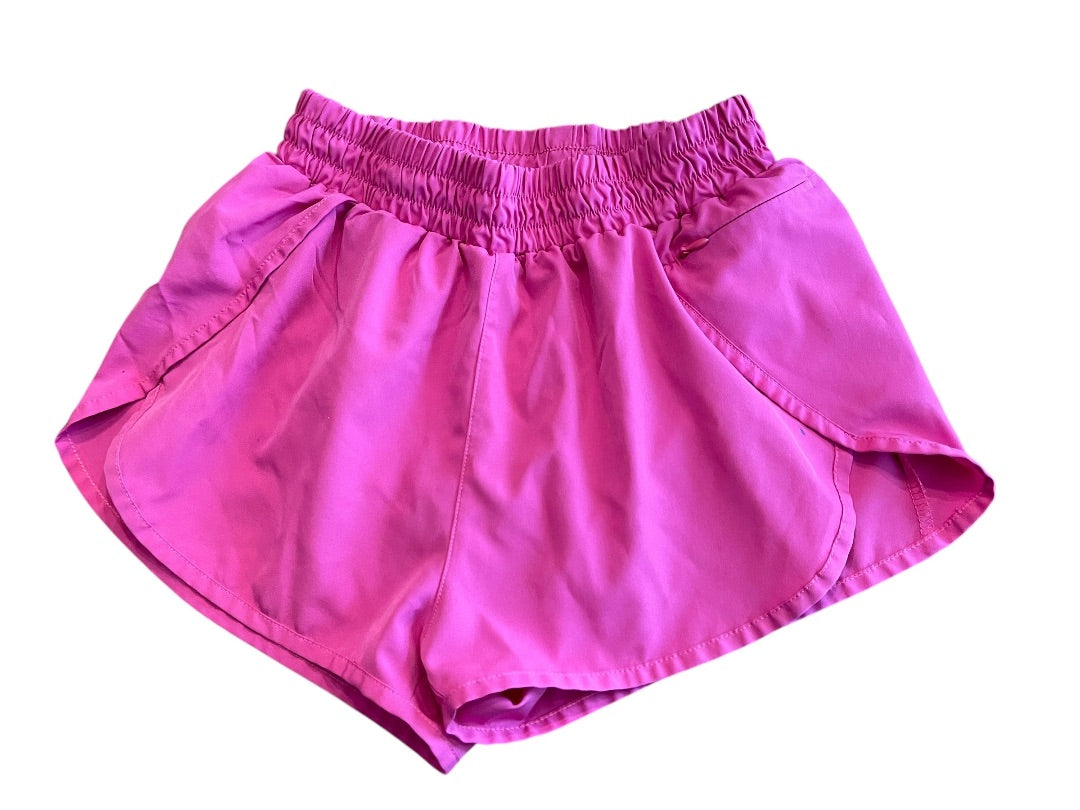 Size 6 Sunzel Lined Running Shorts Womens Lightweight Zip Pocket Pink