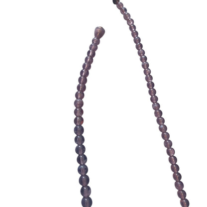 Acrylic Beaded Vintage Necklace Lavender and Goldtone Screw Barrel Clasp 13 Inch